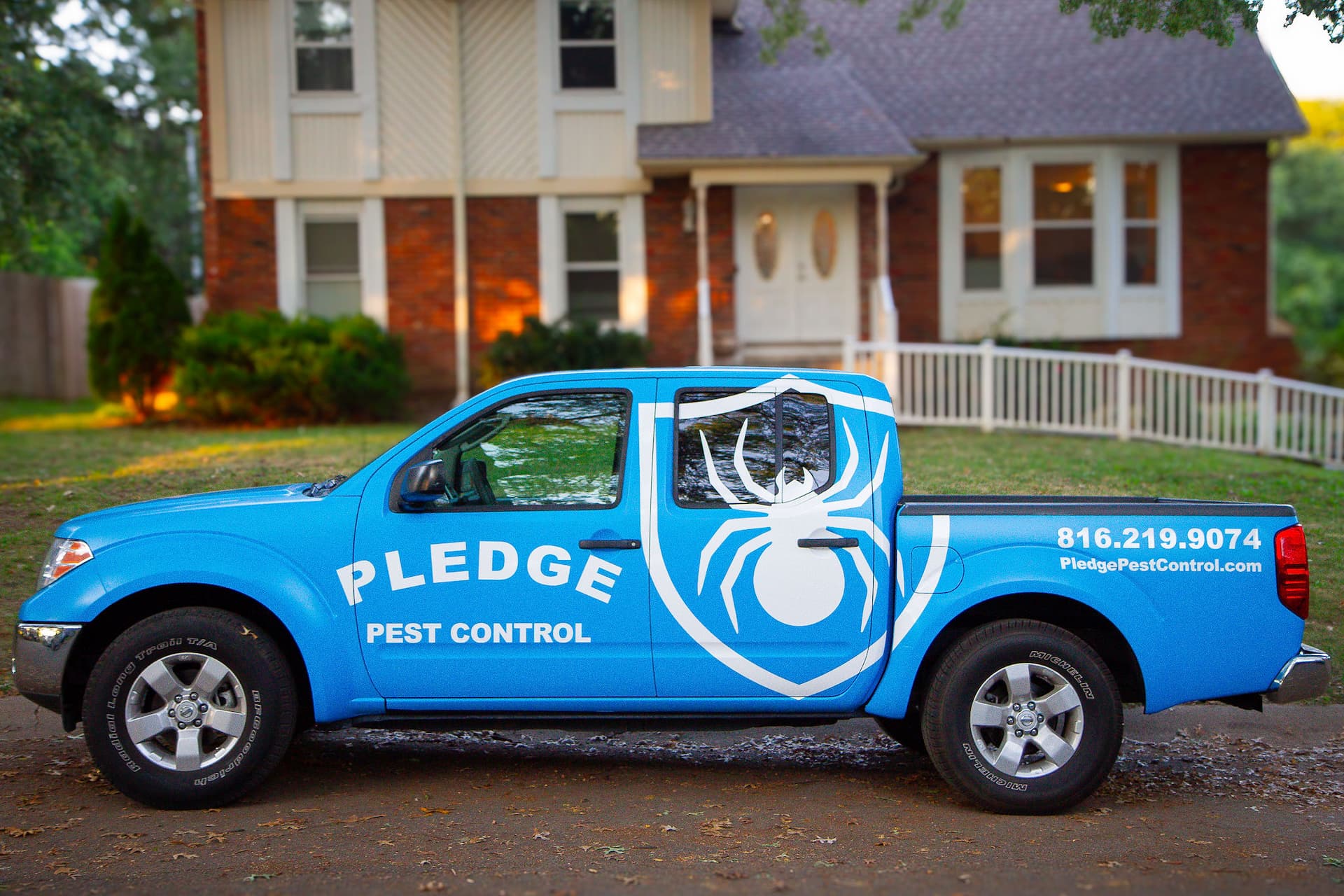 Pledge pest control truck
